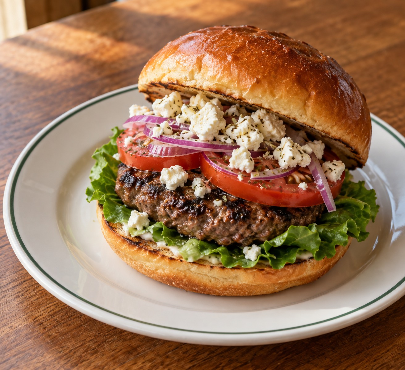 Burger from Olives & Pita